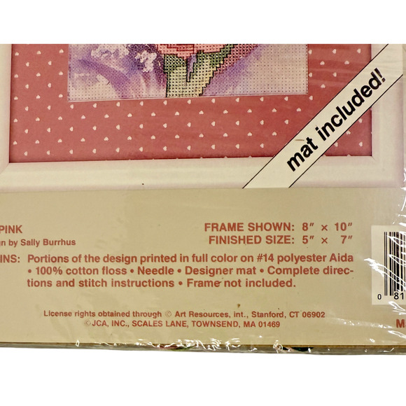 Weekenders Counted Cross Stitch Kit Springtime in Pink 02722 JCA 5x7 Floral READ - Picture 5 of 7